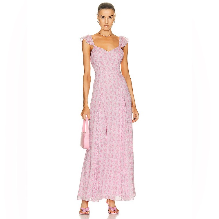 Loveshackfancy Tulonne Dress In Rose Patch